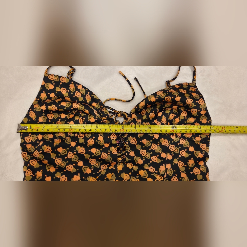Urban Outfitters Black and Orange Midi Dress - Picture 13 of 16